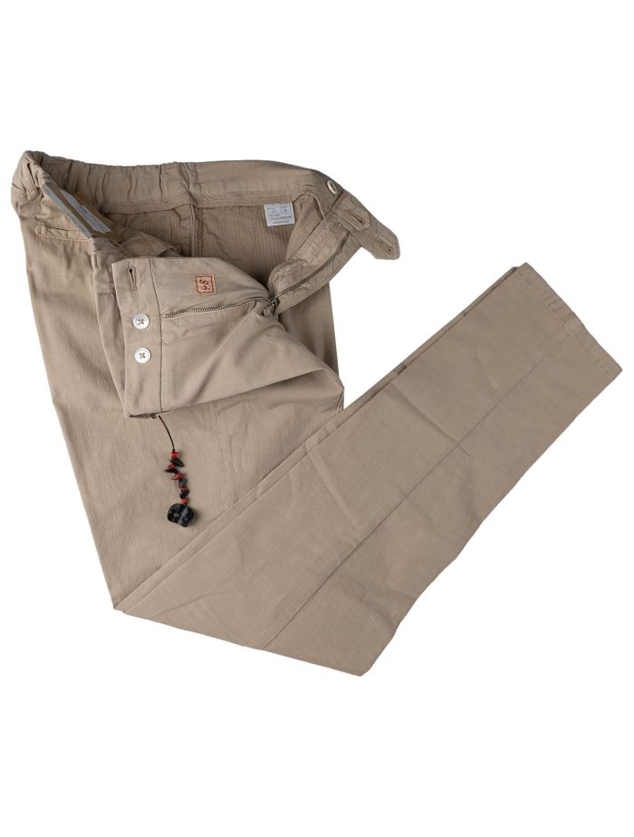 Marco Pescarolo Beige Cotton Silk Ea Pants | IsuiT