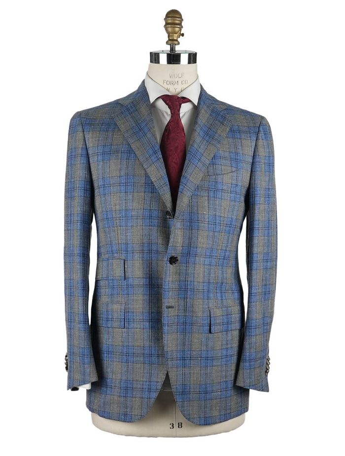 Cesare Attolini Multicolor Wool Silk Linen Blazer | IsuiT