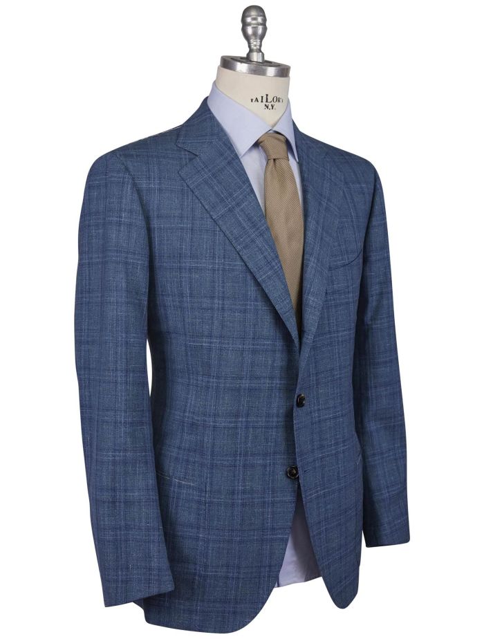 Cesare Attolini Blue Silk wool linen Blazer | IsuiT