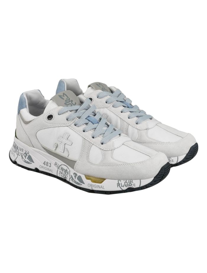 Premiata White Leather Suede Pa Sneakers | IsuiT