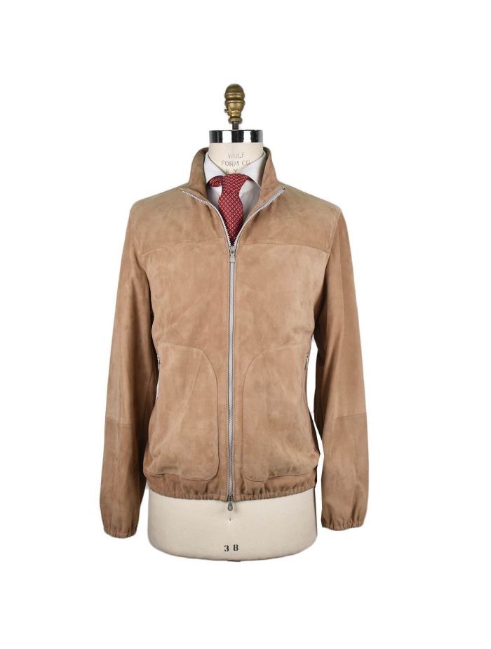 Brunello Cucinelli Beige Leather Coat | IsuiT