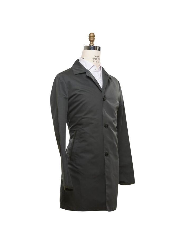 KITON Green Cotton Silk Coat