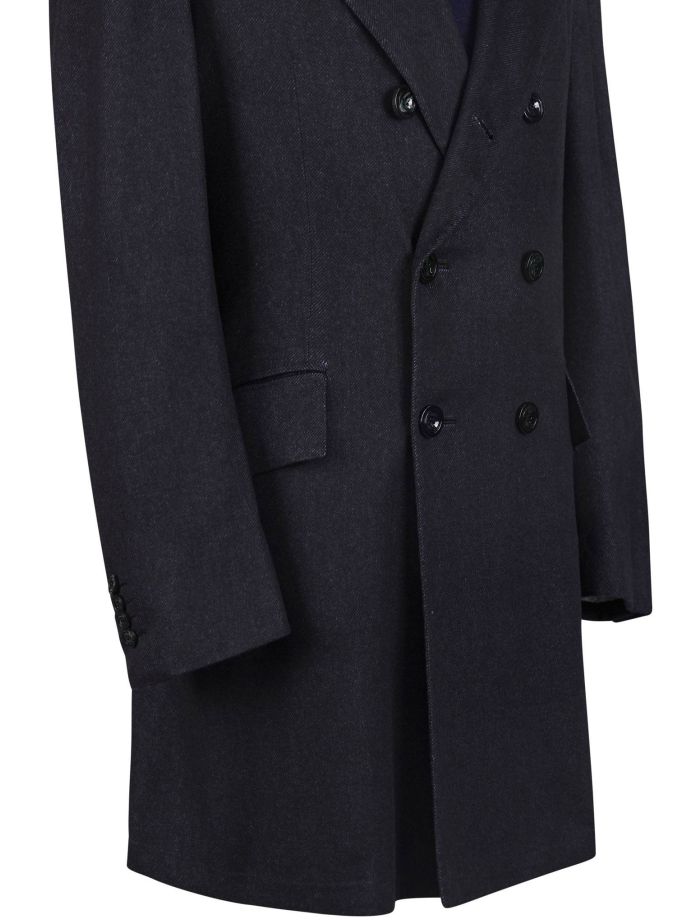 Cotton, cashmere, and silk coat