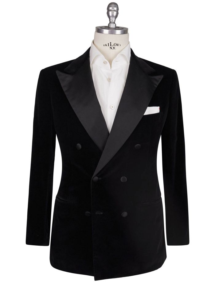 Kiton Gray Cashmere Silk Linen Double breasted Tuxedo Blazer | IsuiT