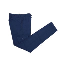 Kiton Blue Linen Cotton Ea Cargo Pants | IsuiT