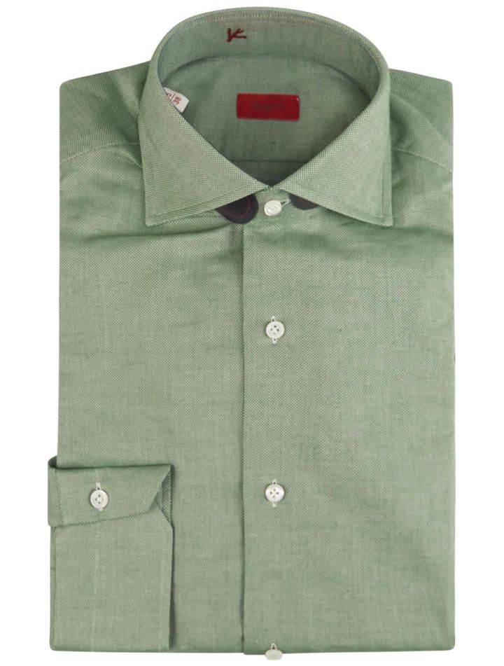 Isaia Isaia Green Cotton Shirt Green 000