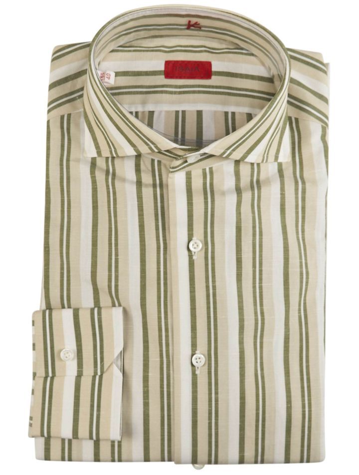 Isaia Isaia Multicolor Cotton Linen Shirt Multicolor 000