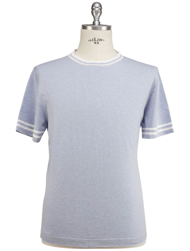 Luigi Borrelli Luigi Borrelli Light Blue Cotton T-Shirt Light Blue 000