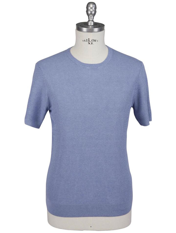 Gran Sasso Gran Sasso Blue Silk T-shirt Blue 000