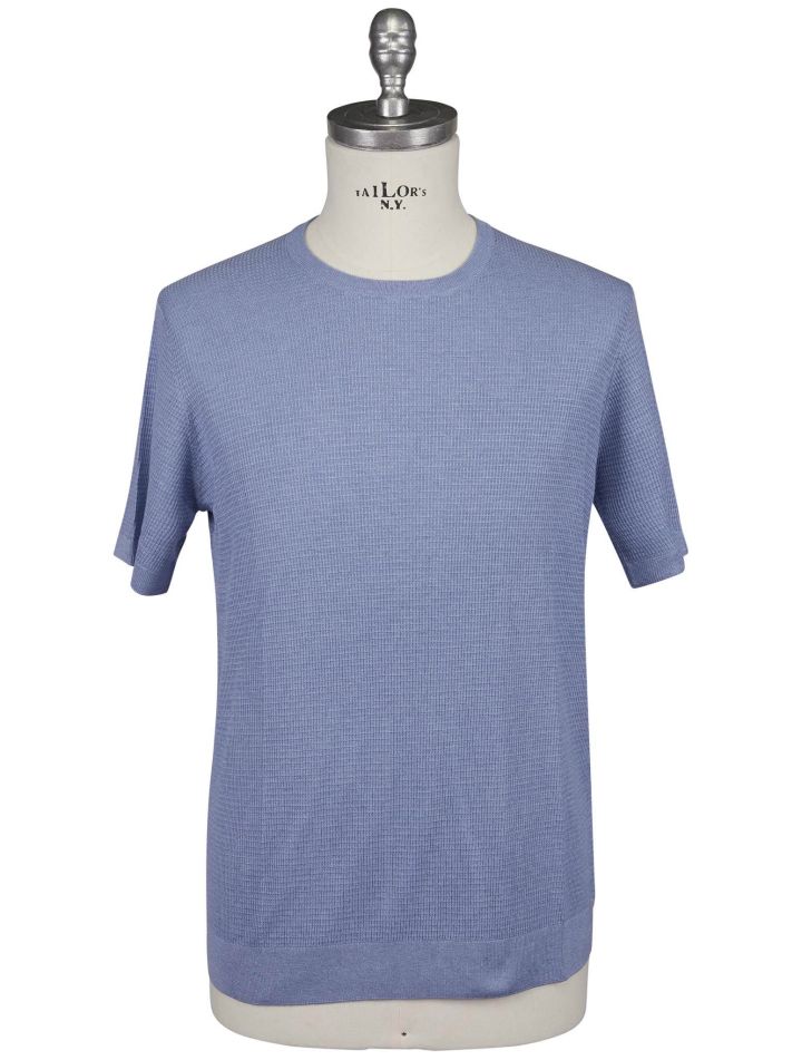 Gran Sasso Gran Sasso Blue Silk T-Shirt Blue 000