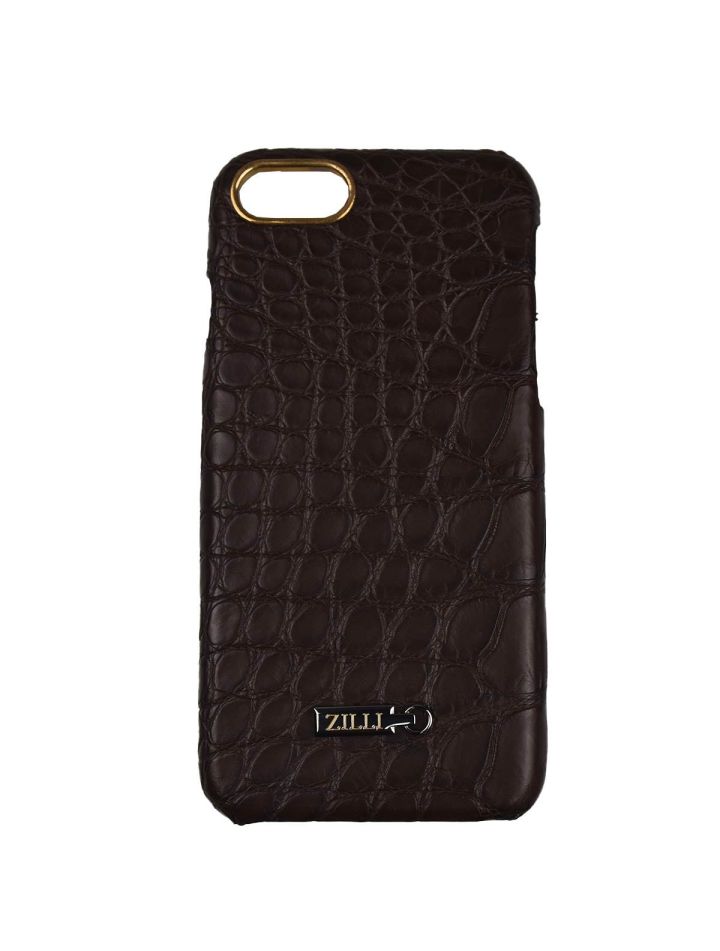Zilli Zilli Brown Leather Crocodile iPhone 7 Cover Brown 000