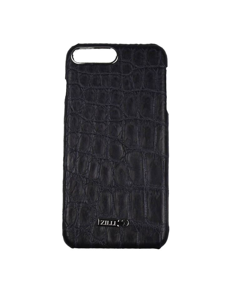 Zilli Zilli Blue Leather Crocodile iPhone 7 Plus Cover Blue 000
