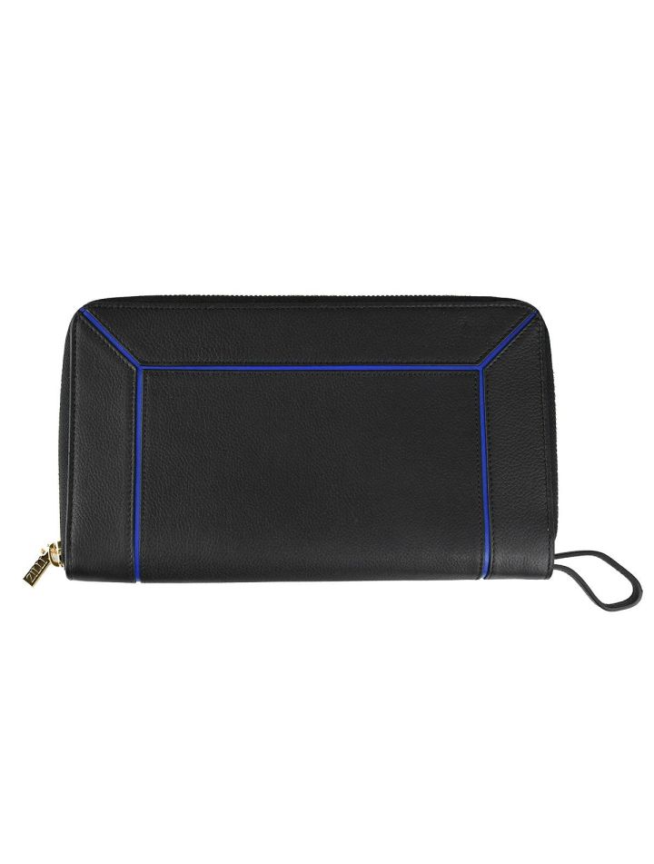 Zilli Zilli Black Blue Leather Wallet Black/Blue 000