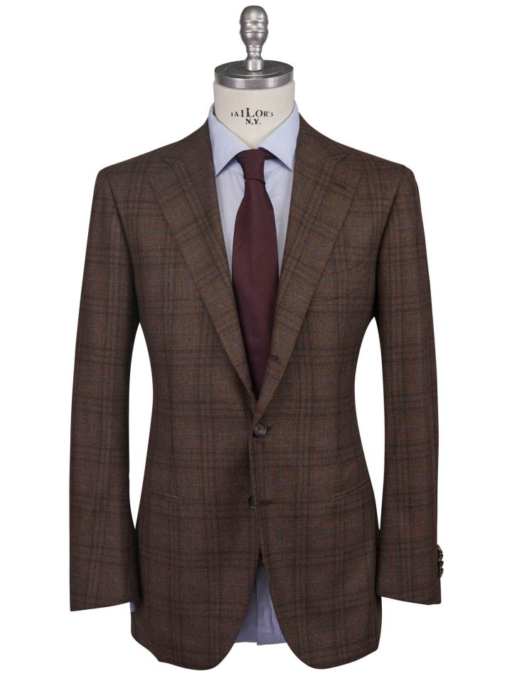 Cesare Attolini Cesare Attolini Brown Blue Wool 170'S Cashmere Suit Brown / Blue 000