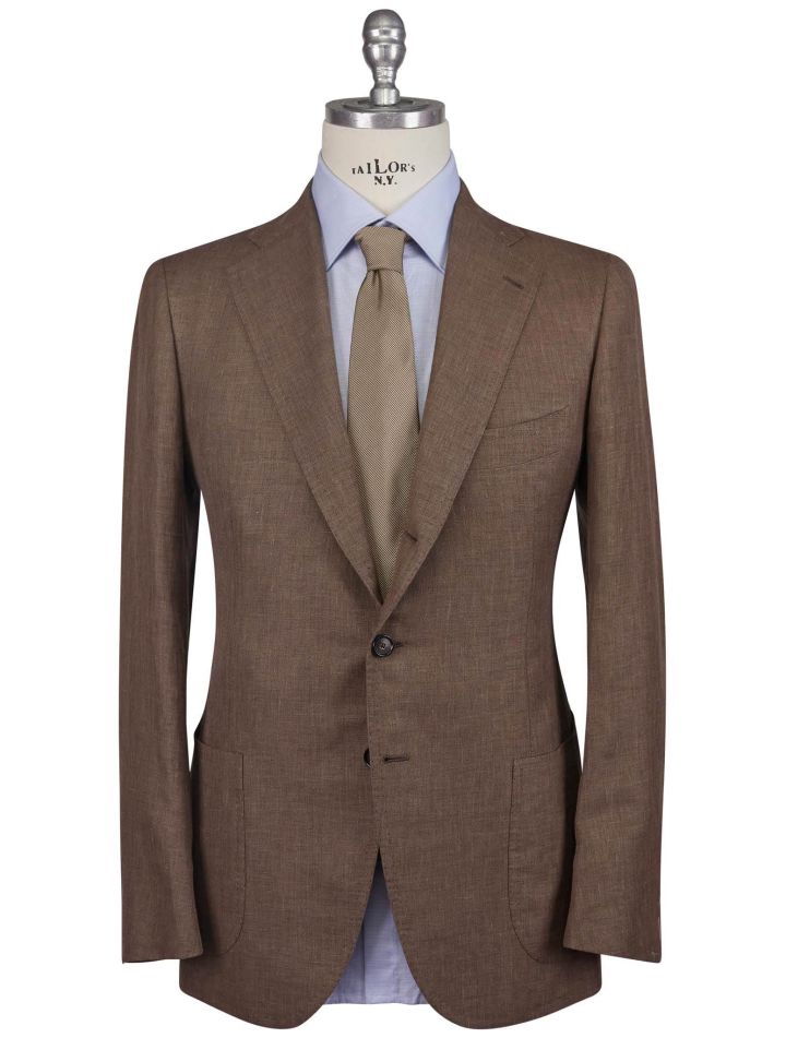 Cesare Attolini Cesare Attolini Brown Wool Linen Silk Suit Brown 000