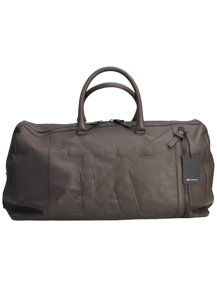 Kiton Kiton Brown Leather Travelbag Brown 000