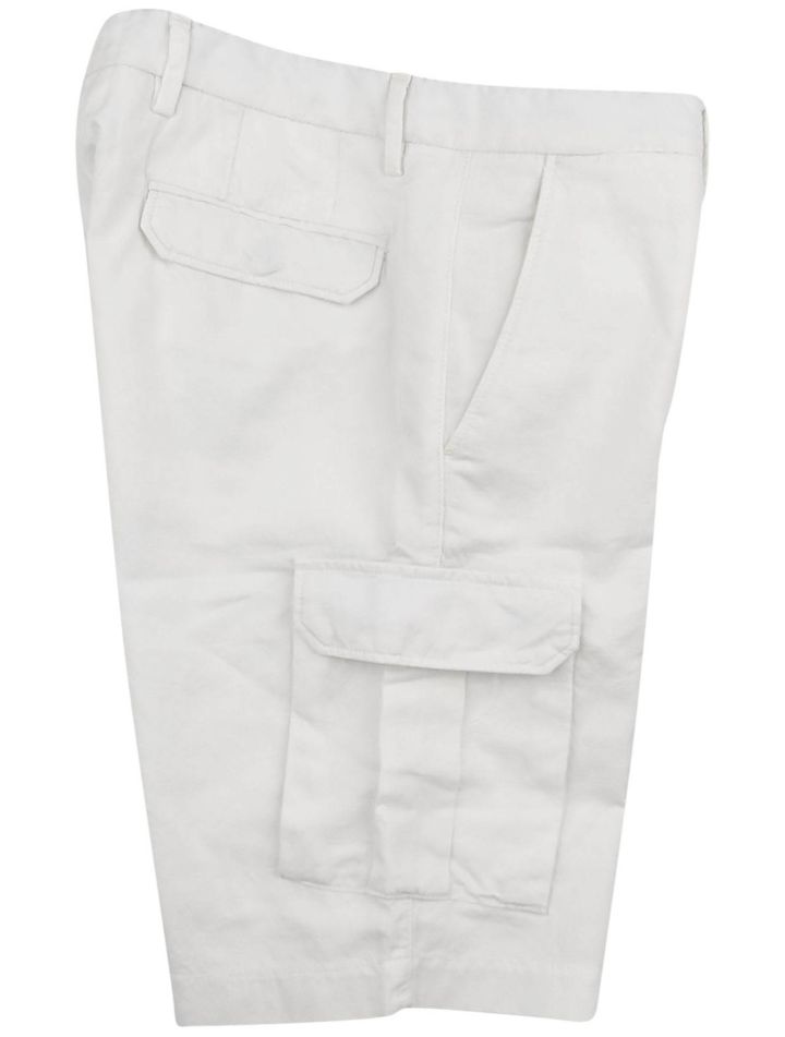 Luigi Borrelli Luigi Borrelli White Linen Cotton Ea Short Cargo Pant White 000