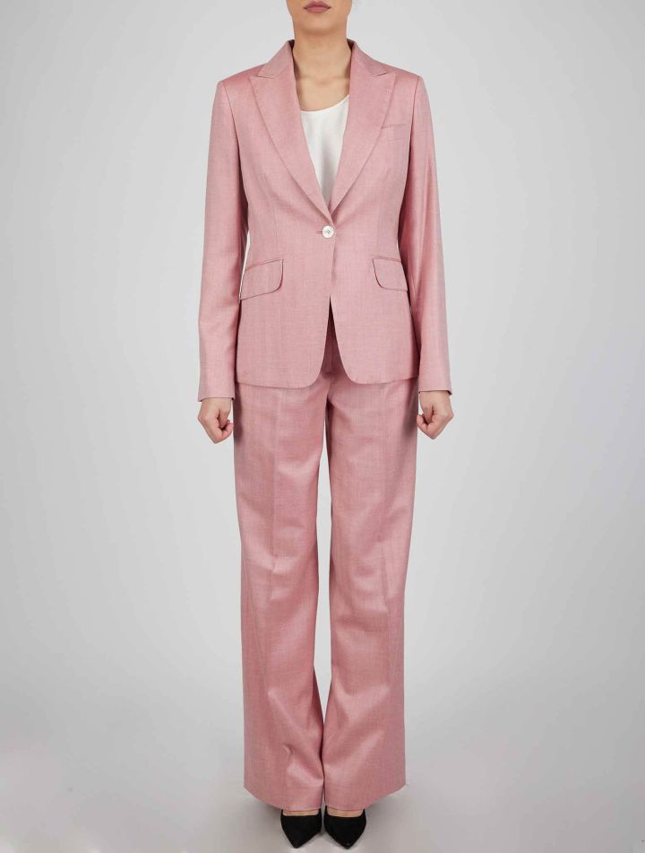 Kiton Kiton Pink Silk Cashmere Linen Suit Pink 000