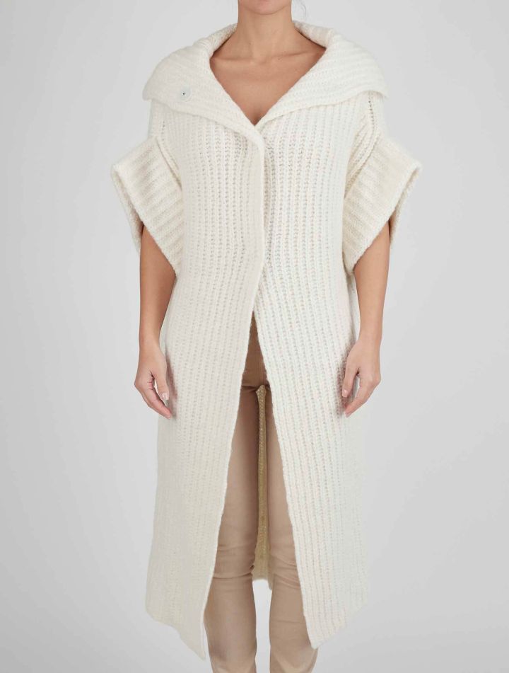 Kiton Kiton White Cashmere Silk Sweater Cardigan White 000