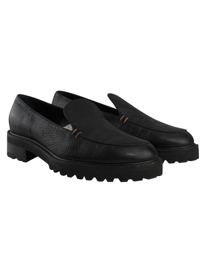 Kiton Kiton Black Leather Loafers Black 000
