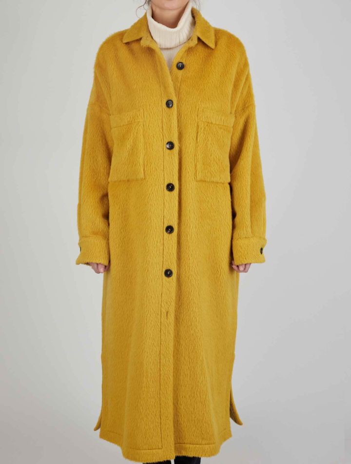 Kiton Kiton Yellow Alpaca Virgin Wool Overcoat Yellow 000