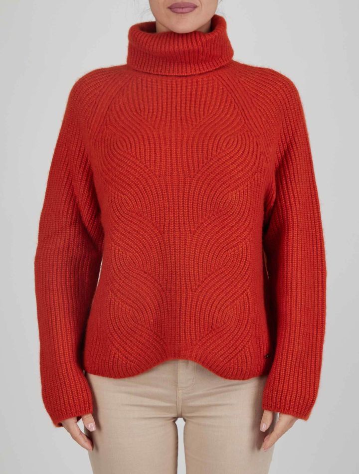 Kiton Kiton Orange Cashmere Silk Sweater Turtleneck Orange 000