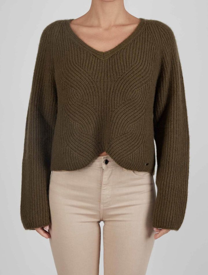 Kiton Kiton Green Cashmere Silk Sweater V-Neck Green 000