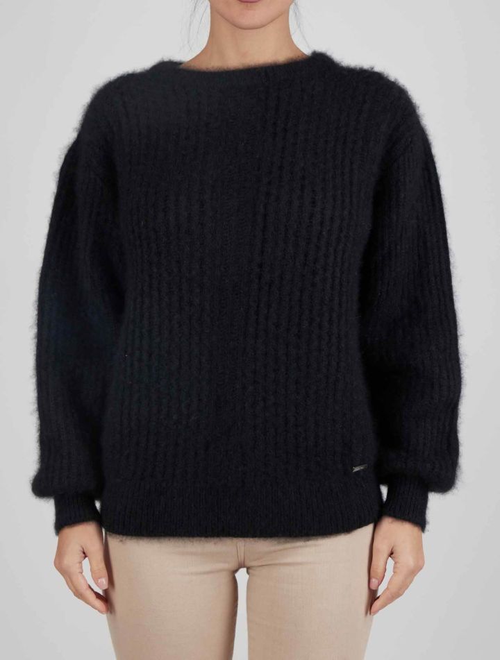 Kiton Kiton Black Cashmere Silk Sweater Crewneck Black 000