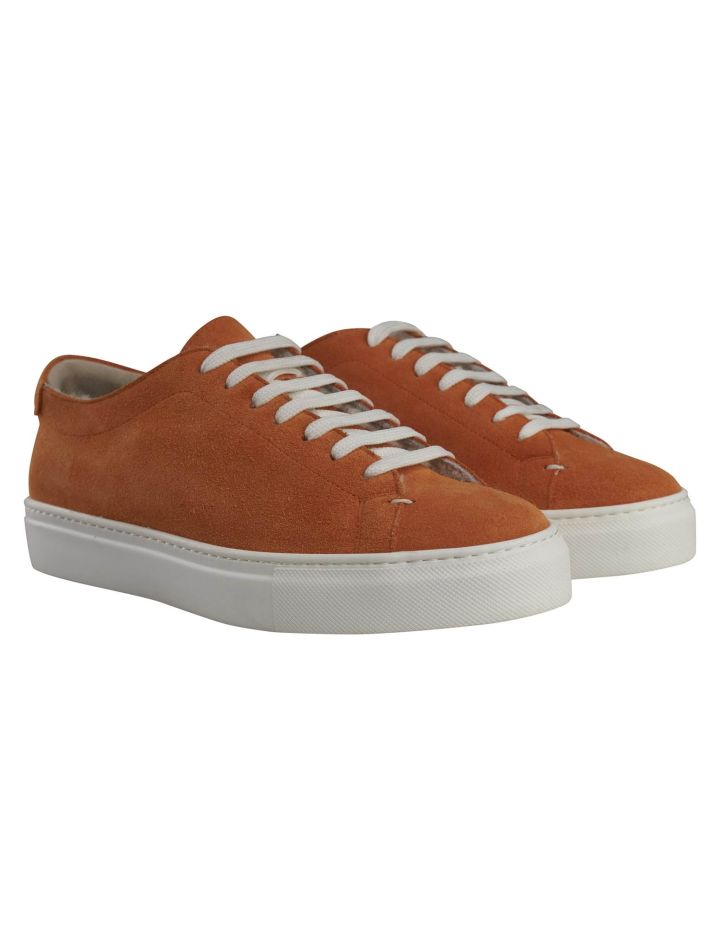 Kiton Kiton Orange Leather Suede Sneakers Orange 000