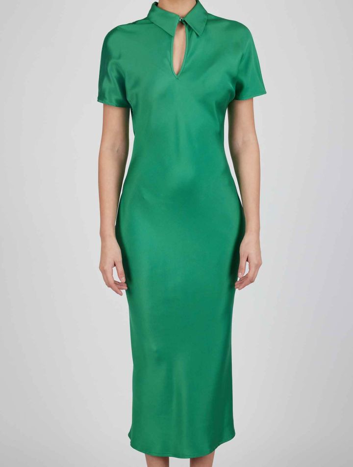 Kiton Kiton Green Silk Ea Dress Green 000