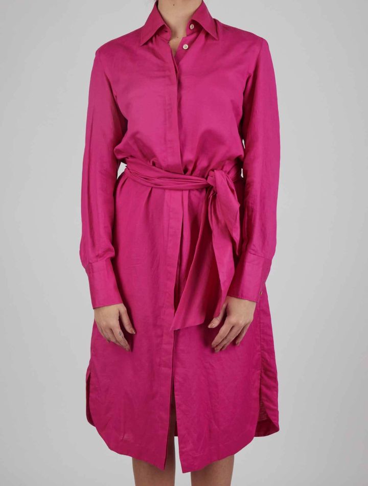 Kiton Kiton Purple Cotton Linen Dress Purple 000