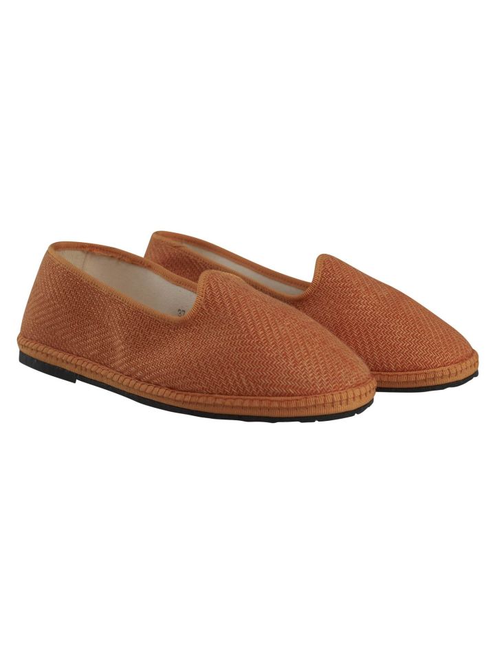 Kiton Kiton Orange Linen Wool Silk Ly Loafers Orange 000