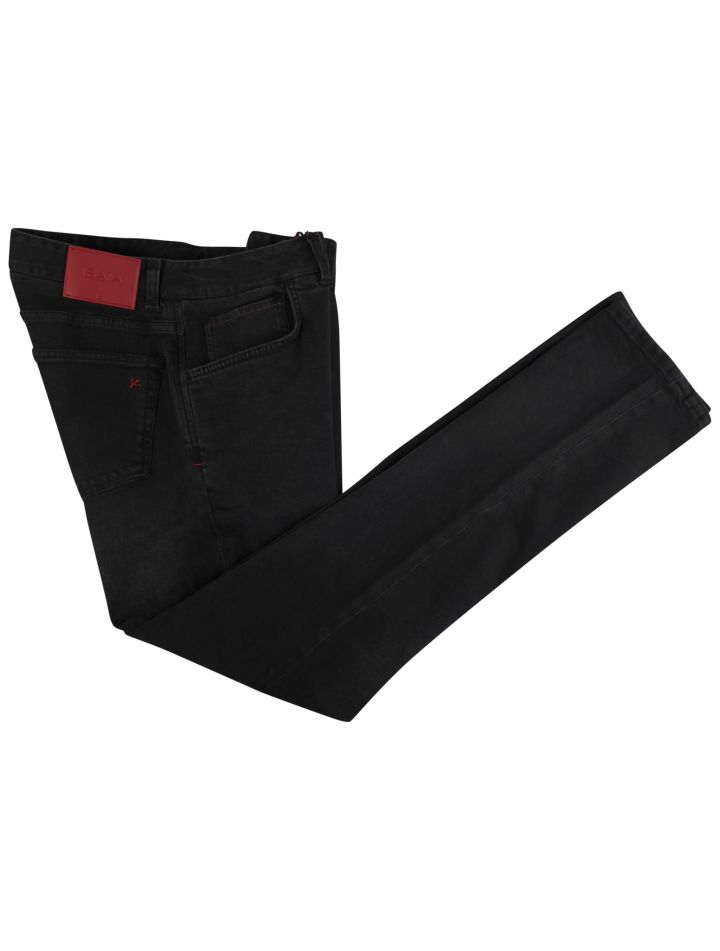 Isaia Isaia Black Cotton Ea Jeans Black 000
