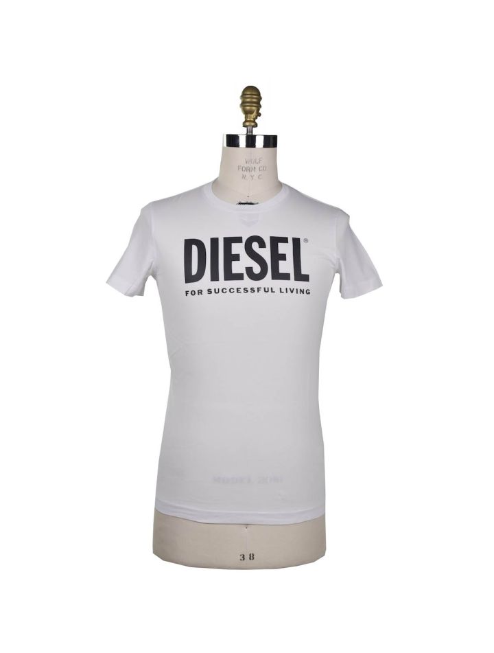 Diesel DIESEL White Cotton T-shirt T-DIEGO-LOGO White 000