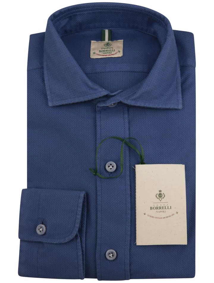 Luigi Borrelli Luigi Borrelli Blue Cotton Shirt Blue 000