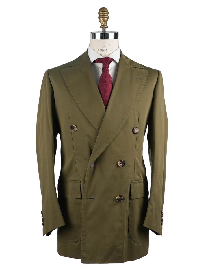 Cesare Attolini Cesare Attolini Green Cotton Overcoat Green 000