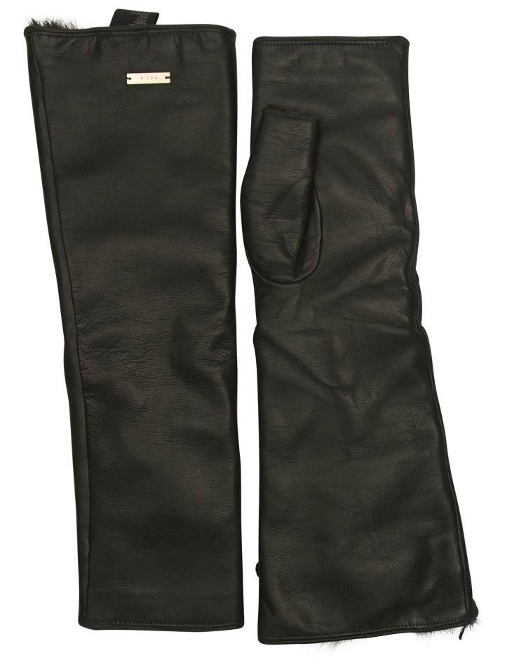 Kiton Kiton Green Leather With Fur Gloves Green 000