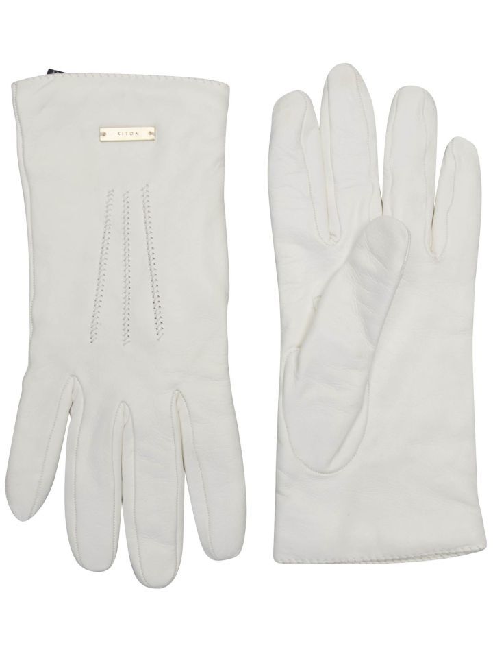 Kiton Kiton White Leather Gloves White 000