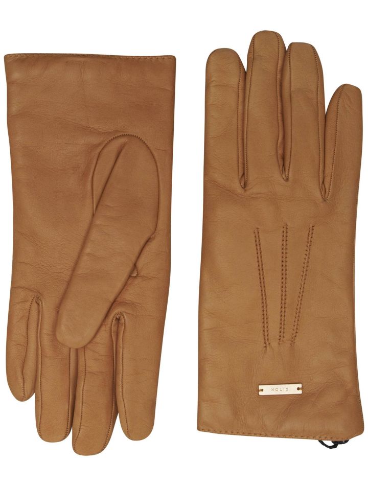 Kiton Kiton Beige Leather Gloves Beige 000