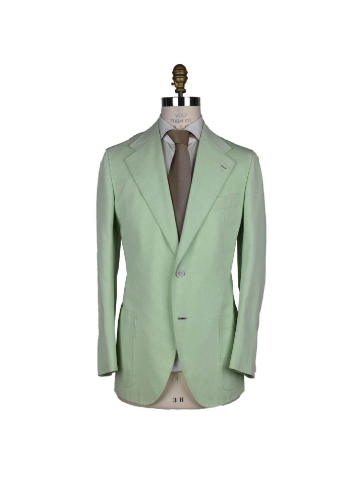 Cesare Attolini Cesare Attolini Cotton Green White Blazer Green/White 000