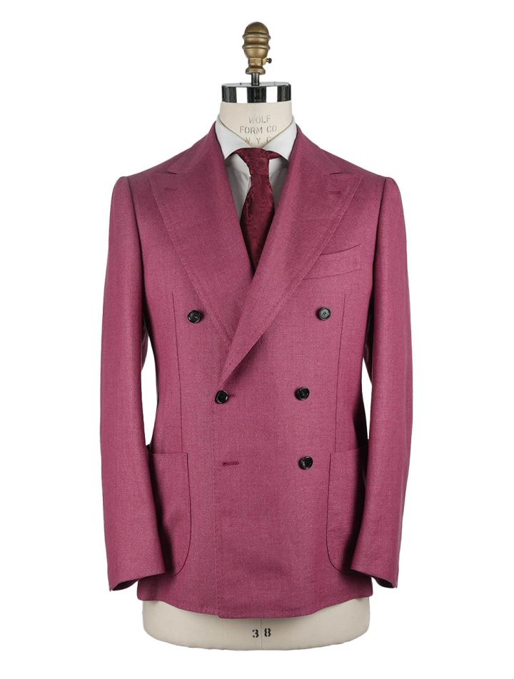 Cesare Attolini Cesare Attolini Purple Wool Linen Blazer Pink