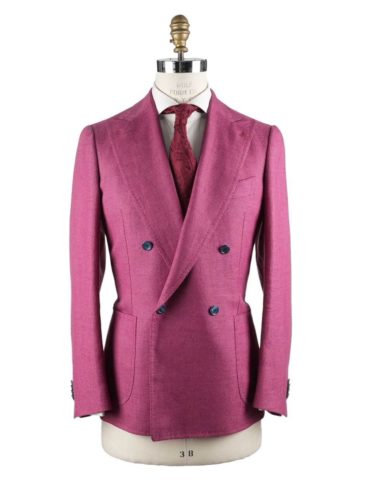 Cesare Attolini Cesare Attolini Pink Wool Linen Blazer Pink 000