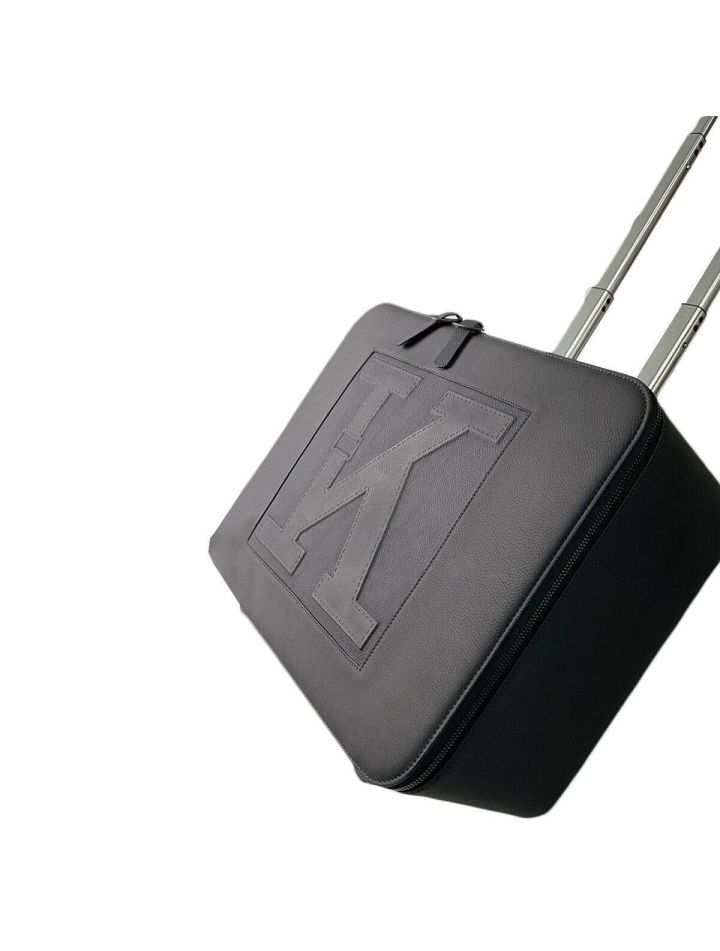 Kiton KITON Black Leather Trolley Bag Black 000