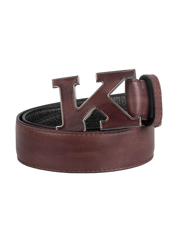 Kiton KITON Burgundy Leather Belt Burgundy 000
