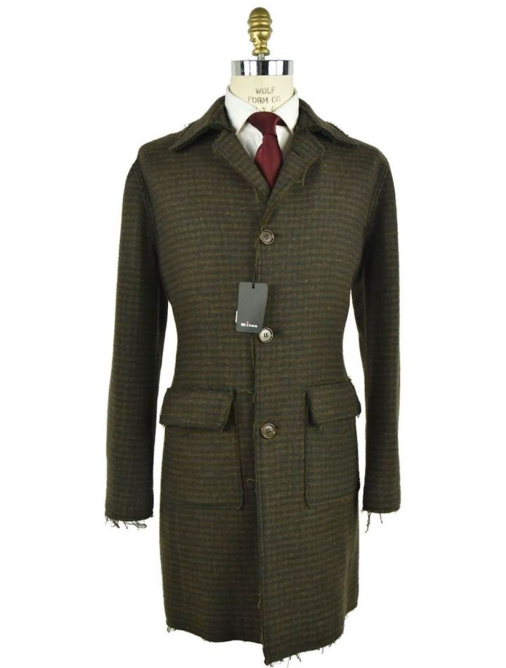 Kiton KITON Brown Green Cashmere Overcoat Brown/Green 000