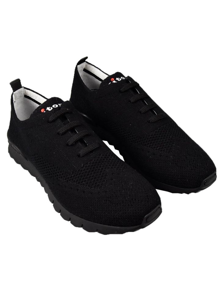 Kiton KITON Black Cashmere Shoes CLASS Black 000