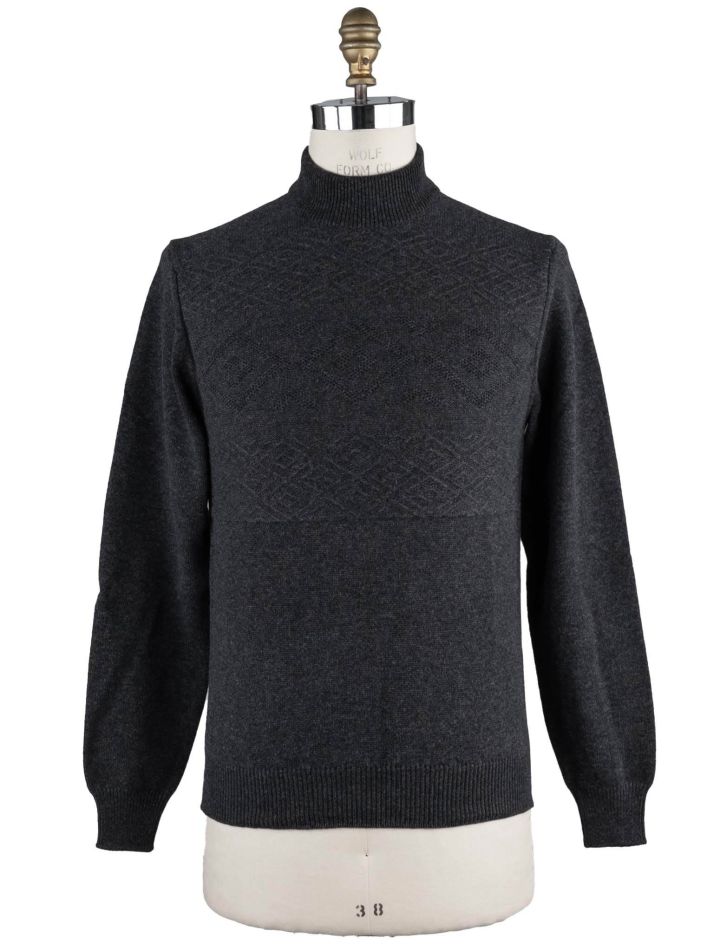 Cesare Attolini Cesare Attolini Grey Wool Cashmere Sweater Half Neck gray 000