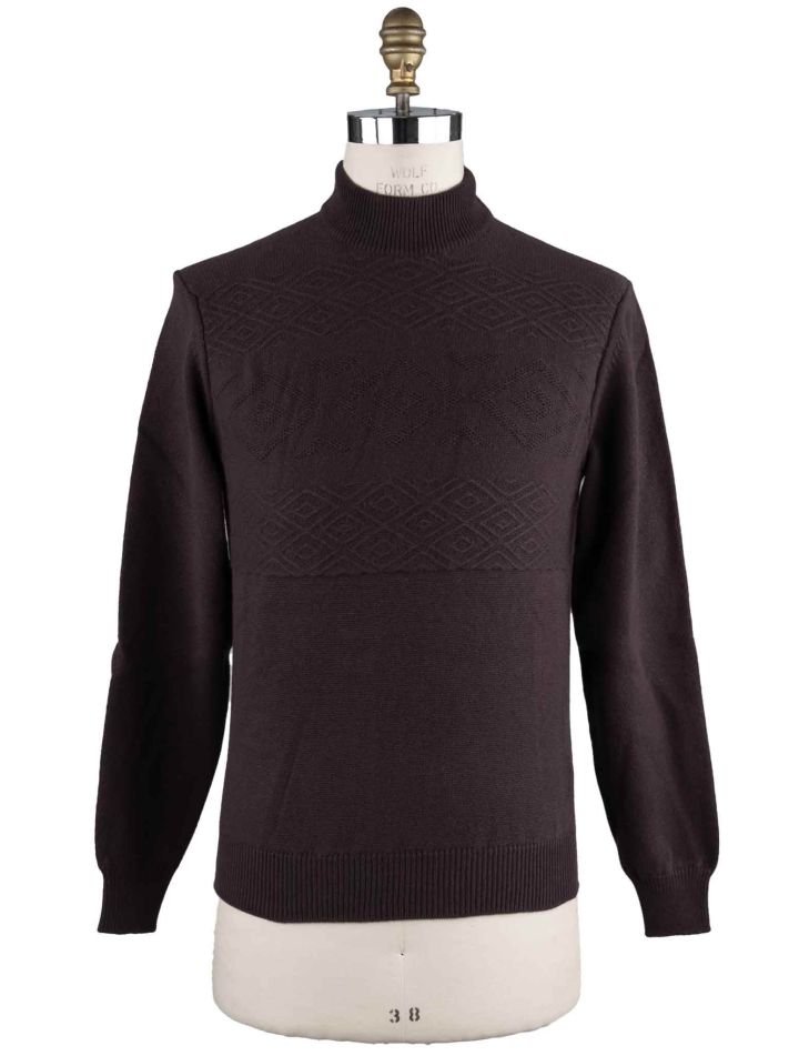 Cesare Attolini Cesare Attolini Purple Wool Cashmere Sweater Half-Neck Purple 000