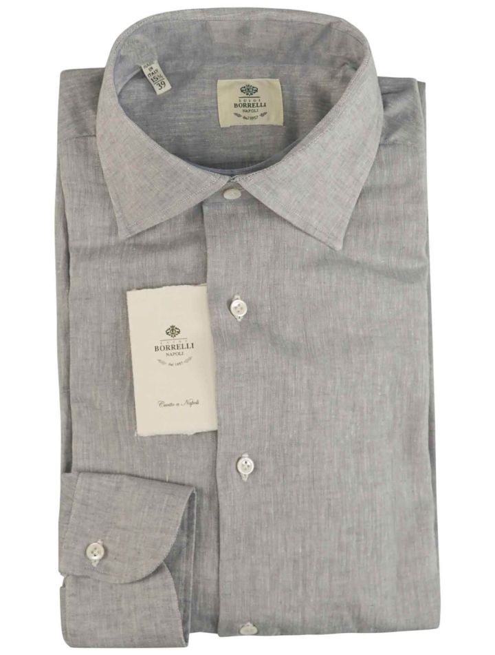 Luigi Borrelli Luigi Borrelli Gray Linen Shirt Gray 000