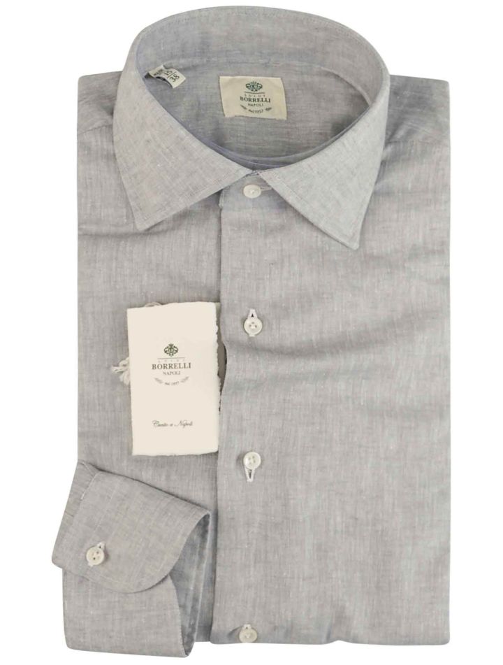 Luigi Borrelli Luigi Borrelli Gray Linen Shirt Gray 000